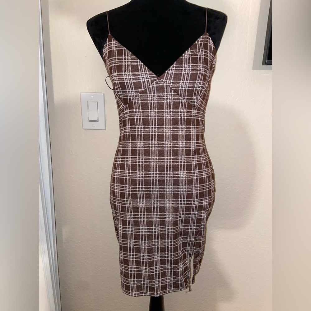 Plaid Spaghetti Strap Dress